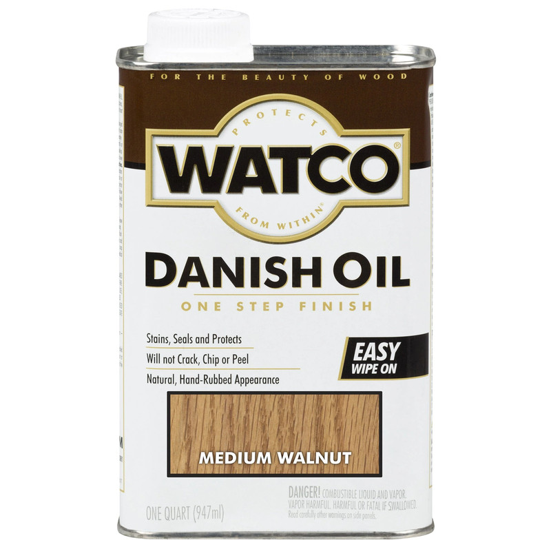 Danish Oil - Solvent Based - Finish Color:Medium Walnut - Size:1 Quart